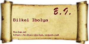 Bilkei Ibolya névjegykártya